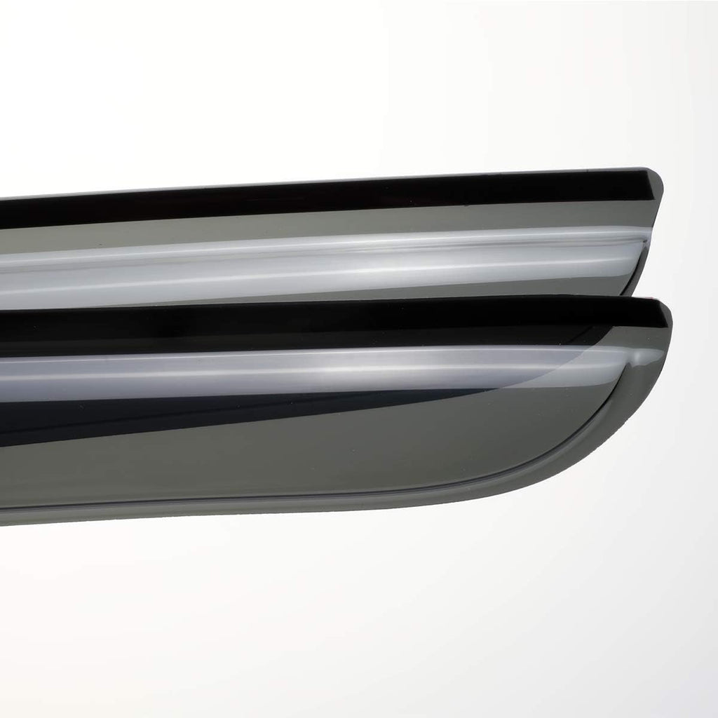 4pcs Outside Mount Style Window Rain Guards Durable Side Window Wind Deflectors Dark Smoke Vent Window Visors Compatible with 2003-2005 Ford Excursion