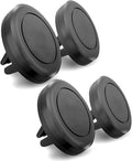Universal Smartphone Holder - Air Vent Magnetic Car Mount (4 Pack Black) Compatible with iPhone 12/13/14/15/16 & Galaxy LG Android Cell Phone
