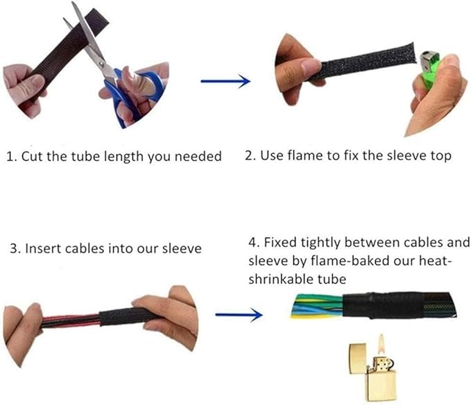 25ft - 3/4 Inch Cable Management Sleeve Protector,Wire Loom PET Expandable Wire Sleeving for Office TV Computer Home Theater Engine Bay Cord Organizer,Protect Cables from Pet Cat Dog Chewing,BlackRed