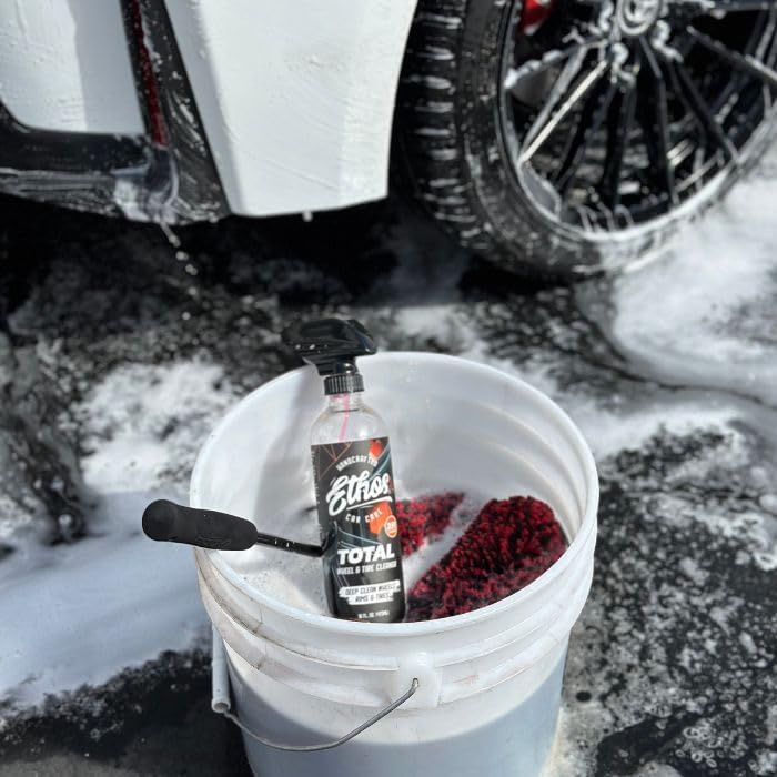Ethos Handcrafted Car Care Total Wheel & Tire Cleaner - Professional All-In-One Solution for Sparkling Wheels & Tires | Dissolves Brake Dust, Dirt, and Grime | Safe for All Factory Finishes