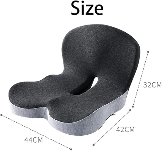 L-Shaped Memory Foam Seat Cushion with Lumbar Support-Ergonomic Car & Office Chair Cushion for Sciatica, Coccyx & Back Pain Relief Supports Hips & Back for Drivers & Long Sitting (Red Pink)