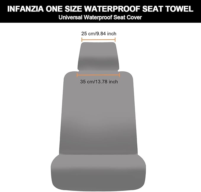 INFANZIA Premium Waterproof Seat Cover Towel Protector Neoprene Universal Fit, Upgraded 100% Washable & Removable Non-Slip Sweat Carseat Towel Covers, Perfect for Gym/Yoga/Workout（Royal Blue,1PCS