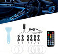 Car LED Lights Interior for Cadillac STS 2010–2011, 6 in 1 Ambient Lighting Kit with Remote Control, Car USB LED Strip Lights with Sync to Music, for Cars Trucks SUVs, 8m