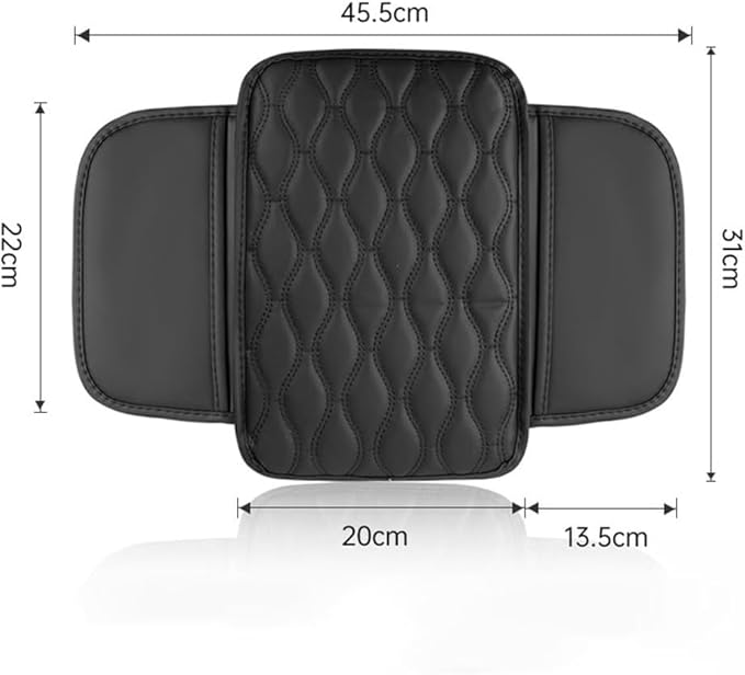 Car Armrest Pad for Cadillac SRX II 2009-2013, Waterproof Center Console Cushion Pad Cover Armrest Storage Box Mat Protection Interior Accessories,Gris