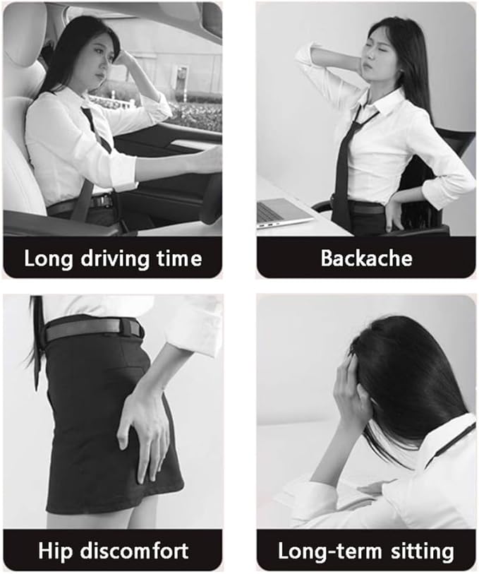 TOMSE Car Seat Chair Back Cushion for BMW X3 G01 2019 2020 2021 2022 2023 2024, Wooden Beads Ventilate Mesh Lumbar Brace Strong Durable Relieve Fatigue Summer Interior Accessories,B-Seat pad