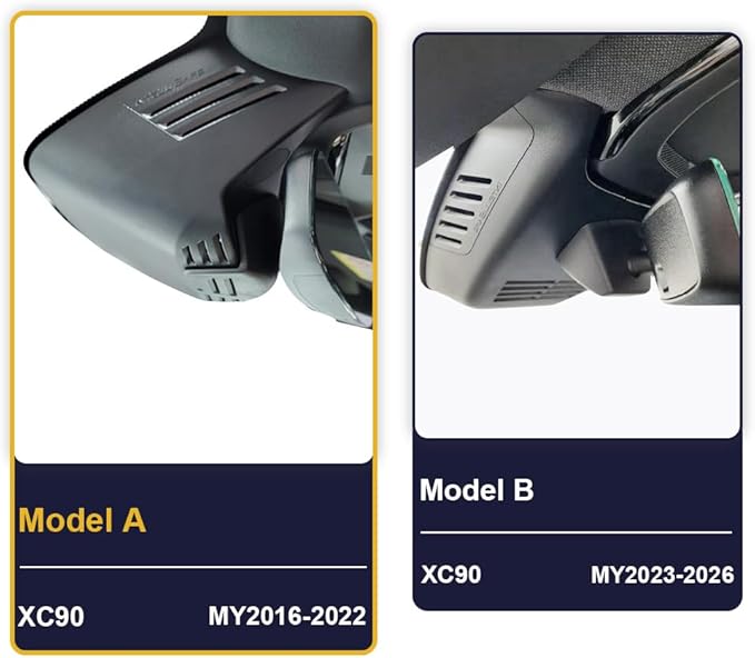 Fitcamx 4K Dash Cam Suitable for Volvo XC90 2016-2022 T5 T6 T8 (Model A), Integrated OEM Style, UHD 2160P Video, Built-in WiF&APP, Loop Recording, G-Sensor, Easy to Install, 64GB Card