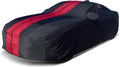 iCarCover Custom SUV Cover for Pontiac Trans AM (1982-1990) Waterproof All-Weather Rain Snow UV Sun Protector Full Exterior Indoor Outdoor Car Cover (Stripe - Black/Red)