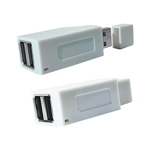 (2 Pack) USB 2.0 Splitter,3-Port USB 3.0 Hub, USB Port Expander Dongle Portable for PC, Laptop and More (White)