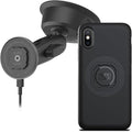 Quad Lock Heavy Duty Suction Car Phone Mount with MAG Phone Case and MAG Wireless Charging Head for iPhone X/XS