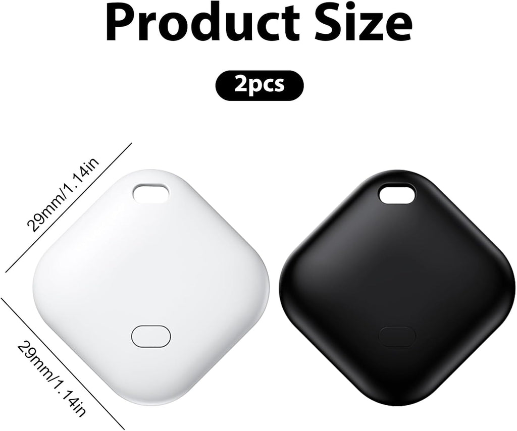 2 Pack GPS Vehicle Tracker, Hidden Vehicle Tracker, No Subscription and Monthly Fees and SIM Card Required, Tracker with Sound, Works with Find My, Suitable for Children, Pets, Vehicles (iOS only)