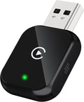 Mini Wireless Carplay Adapter for iPhone - Carplay Wireless Adapter Car Play Dongle, Wired to Wireless, Compatible with iPhone iOS 10+ (Jet Black)