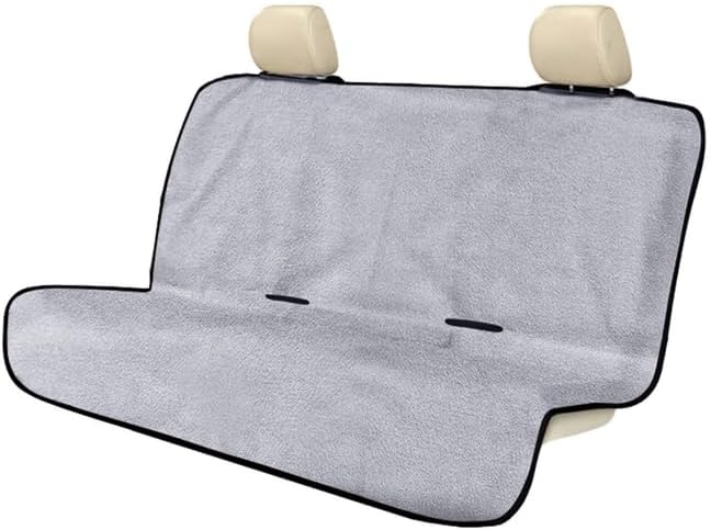 Back Seat Cover Waterpoof Rear Bench Towel Seat Cover for Gym Swimming Surfing Running, Non-Slip Rear Seat Protector Ufor Universal Anti-Slip Car Truck SUV Seat (Bench Gray)