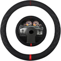 Suede Steering Wheel Cover,Compatible with Nissan Xterra Sentra Frontier Altima Rogue 350Z Murano Juke Alcantara Sport Non-Slip Wheel Cover Car Interior Accessories 15 inch For Man and Women