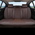 Coverado Rear Seat Covers for Cars, Brown Back Seat Protector, Back Seat Cover for Kids, 3-Pieces Waterproof Car Seat Cushion Nappa Leather Seat Cover for Back Seat Universal Fit for Most Cars