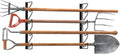 UNITEDPOWER Garden Tool Storage Rack，Wall Mounted Garage Organizer，Tool Utility Holder for Garden Equipment Shovel Rakes Brooms