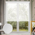 LUCKUP Light Filtering Roller Shades for Windows, Cordless Semi Sheer Solar Blinds with 5% Openness Free-Stop Window Shades for Home & Office, White 27" W x 72" L