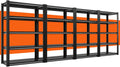 REIBII 40" W Garage Shelving, Heavy Duty Storage Shelves Load 2500LBS, 5-Tier Adjustable Metal Shelving, Garage Shelves for Warehouse, Pantry, Basement, 72" H x 40" W x 18" D, 4Pack