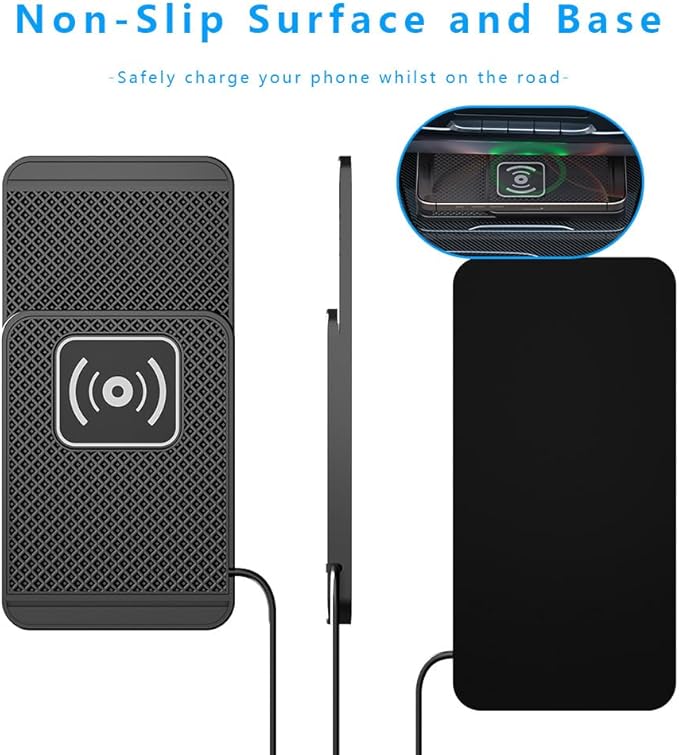 Wireless Charging Pad for Car for Honda Civic(Hatchback) Fit 2000-2026, Non-Slip Type C/USB 20W Fast Phone Charging Pad DIY Trim-to-Fit No Interior Damage,A&USB
