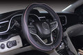 Mayco Bell Small Size Steering Wheel Cover Anti-Slip,Safety,Soft,Breathable,Durable,Full Surround,Comfortable Grip Microfiber Leather (14-14.25 inch, Black Pink)