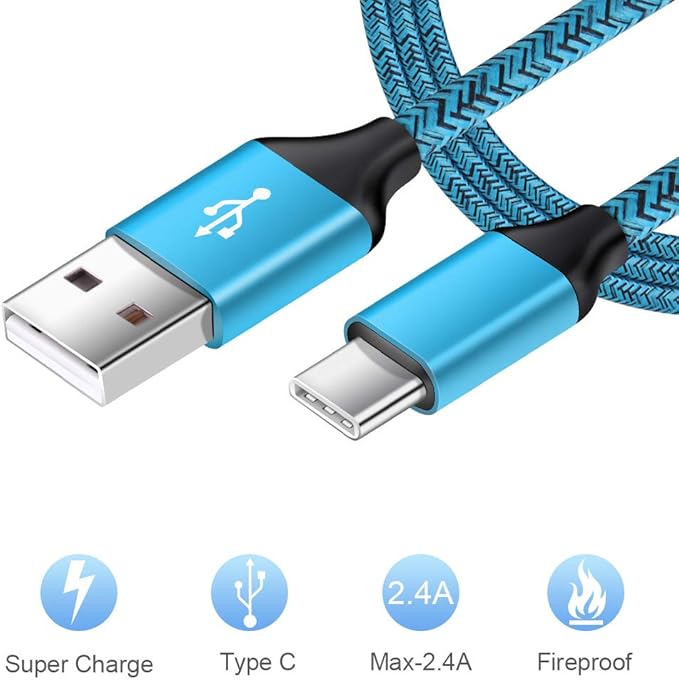 C Type Charger Fast Charge Wall Charger Block Plug Fast Charger Type C Android USB C Phone Charger Cord Cable 6ft for Samsung Galaxy S23/S22/S21/S21+/S21 Ultra/S20/Note 20 10 9/S10/S9/A10e/A20/A50/A51