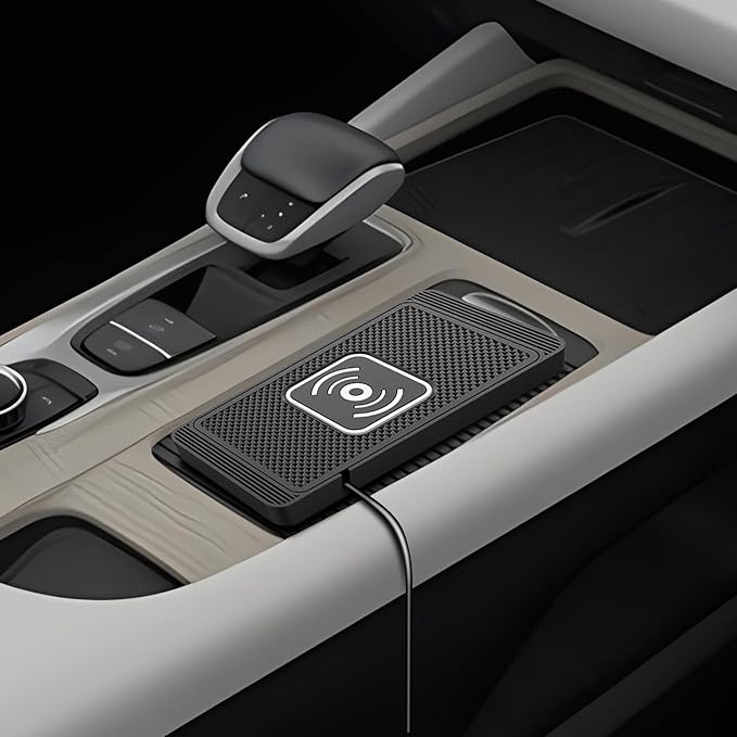 Wireless Charging Pad for Car for Subaru XV Forester Outback Impreza BRZ WRX Legacy, 15W Fast Wireless Charger Mat Non-Slip Silicone Car Center Console Phone Charging Pad,A/15W-Type-c