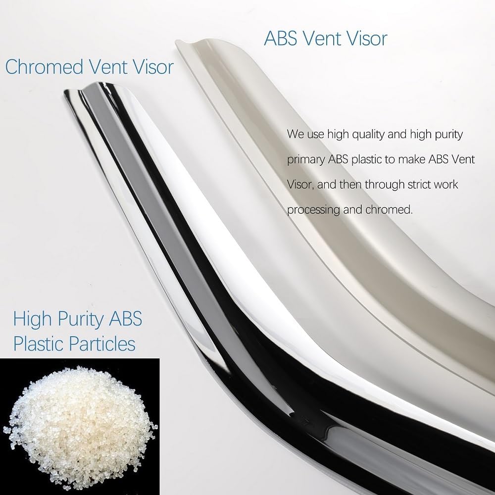 4pcs Chrome Side Window Visor Wind Vent Deflector fit for 2013-2019 ford Escape,Outside Mount Style Nice looking Shade Sun Rain Guards Set 94383Y