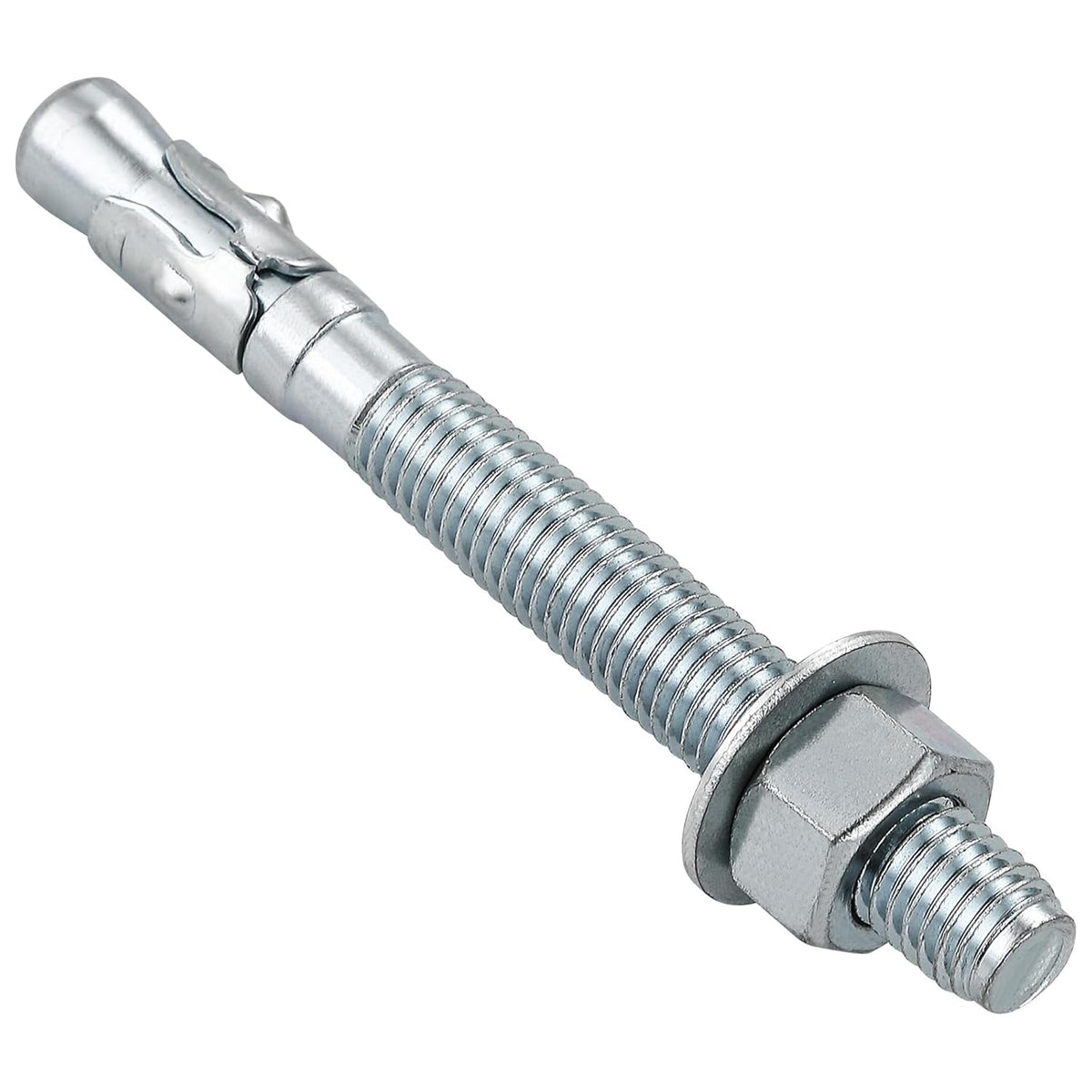 1/4x2-1/4" 50Pcs Inch Standard Fasteners for Heavy-Duty Zinc Wedge Anchors for Cement and Concrete