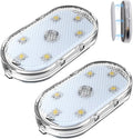 2PCS Wireless Car Interior LED Lights USB Rechargeable Car LED Touch Light with 6 Super Bright LED Lamp Beads Car Interior Ambient Light Universal Vehicle Accessories for Car Decor