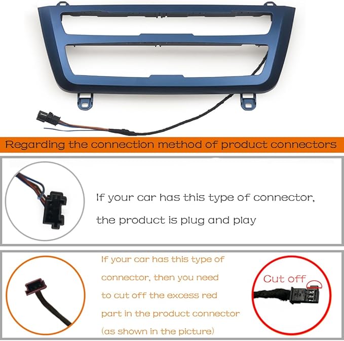 Car Inner Air Condition A/C Panel LED Lighting Ambient Light Trim Accessories For BMW 3 4 Series 3GT F30 F36 M3 M4 Center Control Two-color Atmosphere Lamp Panel Replacement Cover (Sport Blue)