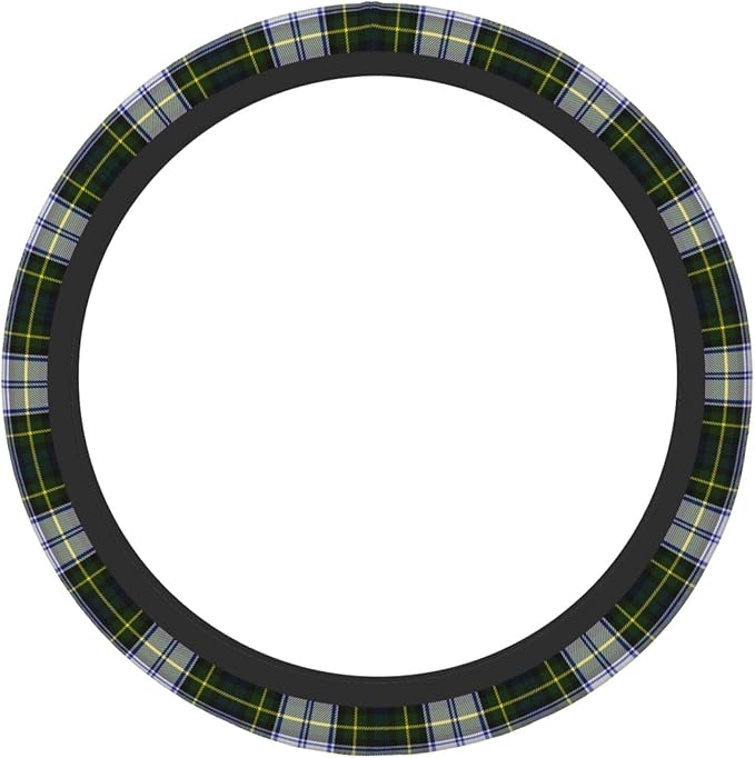 Thickened Elastic Steering Wheel Cover, Gordon Dress Tartan Plaid Ultra, Soft, Breathable, Fit for Cars, SUVs, Trucks, Stylish Comfortable Grip