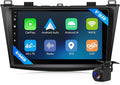 Eonon 9" Car Stereo for Mazda 3 2010-2013, QCM6225-AD Octa Core 6+64GB, Wireless CarPlay & Android Auto Car Radio, Touchscreen QLED Car Stereo Receiver, 4G LTE/Bluetooth/HDMI/SWC - M3BLX6S Upgrade