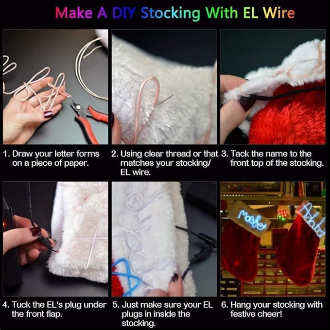 El Wire Neon Light, Car Interior LED Lights for Xmas Halloween Christmas Car Interior Decoration(3m/9ft,Red)