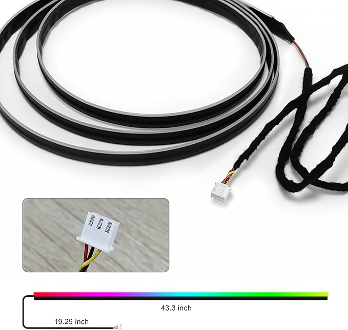 Dreamcolor Interior Car Light 43-inch, which fit for dreamcolor Main Controller Module and Sub-Controller Module kit (not Including) of The LED LAMP APP