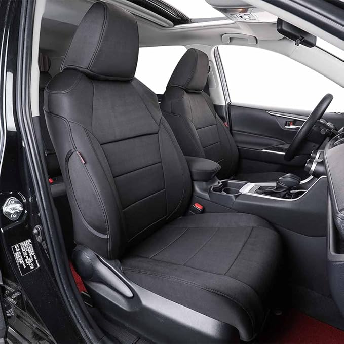 EKR Rav4 Seat Covers Custom Fit for Toyota Rav4 (Hybrid) LE/XLE Premium 2026,Car Seat Cover Full Set for SUV,Neoprene(Black)