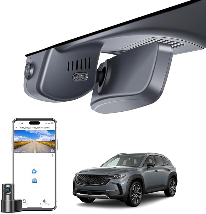 mangoal 4K Front & 2K Rear 2 Channel HDR Dash Cam, Dual STARVIS 2 IMX678 IMX675, Custom Fit for Mazda CX-50 2025 2026(Model B), 5GHz WiFi, GPS, 128GB Card