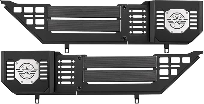 VEILS Front Door Storage Box for Jeep Wrangler JL JLU 4XE (2018-2025) & Gladiator JT (2020-2025) Accessories, Fits Manual/Power Seats, Heavy-Duty Metal Door Pockets Organizer 2PCS, Black