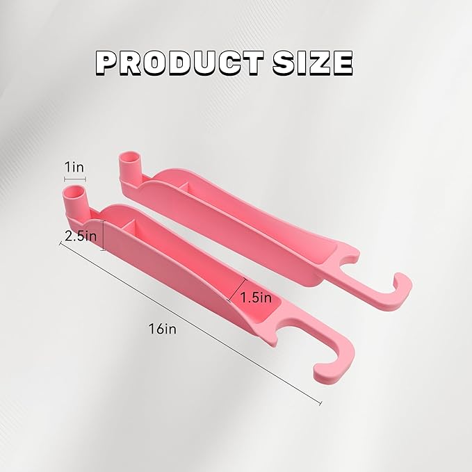 2PCS Car Seat Gap Filler Organizer, Multifunctional Seat Side Gap Filler Between Seat and Console, with Organizer & Hook Function for Avoiding Dropped Items, Universal Fits (Pink)