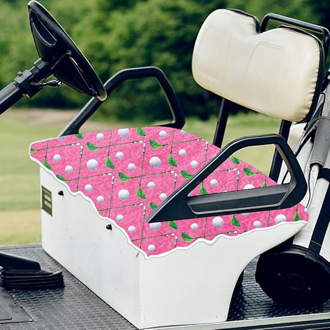 ORIGACH Golf Balls & Golf Clubs Golf Cart Seat Covers, Comfortable Cooling Golf Cart Blanket Towel, 100% Microfiber, Fits EZGO, Club Car, and More 2-Seat Golf Carts, 51x31inch
