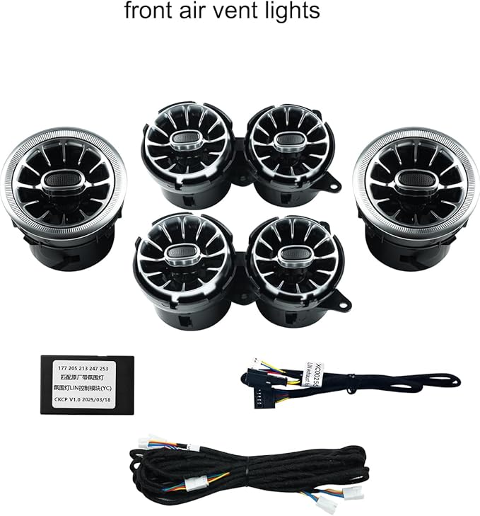 8pcs W222 Accessories LED Air Vent Ambient Lights Kit 64colors Replacement for Benz S Class W222 S400 S450 S500 S550 S560 S580 S600 S63 S65 NOT for Coupe 2 Doors (64 Colors [2018-2021])