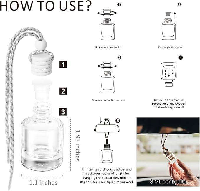 HoogaLife Car Air Freshener Diffuser 2 Pack Hanging Pistachio Salty Caramel Car Air Freshener for Women 45+ days Long Lasting Fragrance Made in USA (P62)