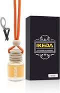 Ikeda Car Air Freshener: Hanging Car Smell Air Freshener | 10ml Hanging Car Perfume | Long Lasting Fragrance | Strong Scents Diffuser for Auto Home (Orange|Circular)