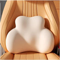 Car Lumbar Support Pillow for Fiat 500 500C 500E 2007-2021 2022 2023 2024 Memory Foam Back Support Cushion Breathable Car Seat Lumbar Pad Accessories,Beige