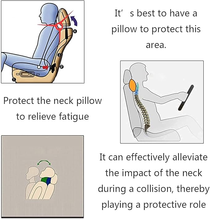 Sexysamba Car Headrest Pillow,Cartoon Neck Pillow for Car,Comfortable Soft Car Seat Pillow for Driving,Head Rest Cushion,Cute Neck Pillow for Travelling and Home 2Pcs (Pink Pig)