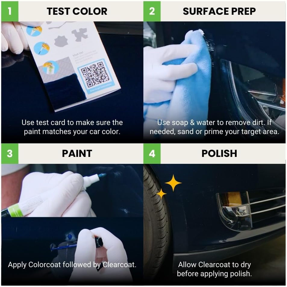 TouchUpDirect 6X3 Lunar Rock Compatible with Toyota Exact Match Touch Up Paint Combo - Platinum Kit