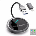 2-in-1 Wireless CarPlay Adapter 2026 for Apple iPhone & Android Auto Adapter, Plug&Play CarPlay Dongle Converter, Fast Auto-Connect,Compact Design Fast Stable Connection with USB/USB-C Port (Grey)