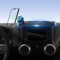 SKYLOTEC Phone Holder for Jeep Wrangler JK JKU 2011-2016 2017 2018 Accessories Car Magnetic Phone Mount Compatible with MagSafe, Strong Magnets Fast Wireless Charger Dashboard Mount Dash Tray