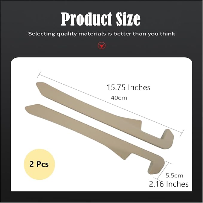 2Pcs Car Seat Gap Filler PU Leather, Auto Crevice Catcher Drop Blocker to Fill The Side Seat and Console Gap, Universal Vehicle Interior Accessories for Car, SUV, Truck (Beige)