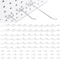 100 Pack Pegboard Hooks Heavy Duty 2 4 6 Inch Pegboard Hooks 1/8 Stainless Steel Peg Board Shelving Hanging Tool Pegs Organizer Accessories Kit for Garage Kitchen Store Craft Organizing Wall Storage