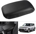 Karltys for Kia Soul Center Console Cover 2020-2024 2025, Leather Middle Console Cover for Kia Soul Accessories Waterproof Armrest Seat Box Cover Elbow Cushion Pad Protector Anti-Scratch
