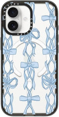 CASETiFY Impact iPhone 17 Case [Slim/Compatible with Magsafe / 8.2 ft. 4X Military Grade Drop Protection] - Ribbon Play - Clear Black